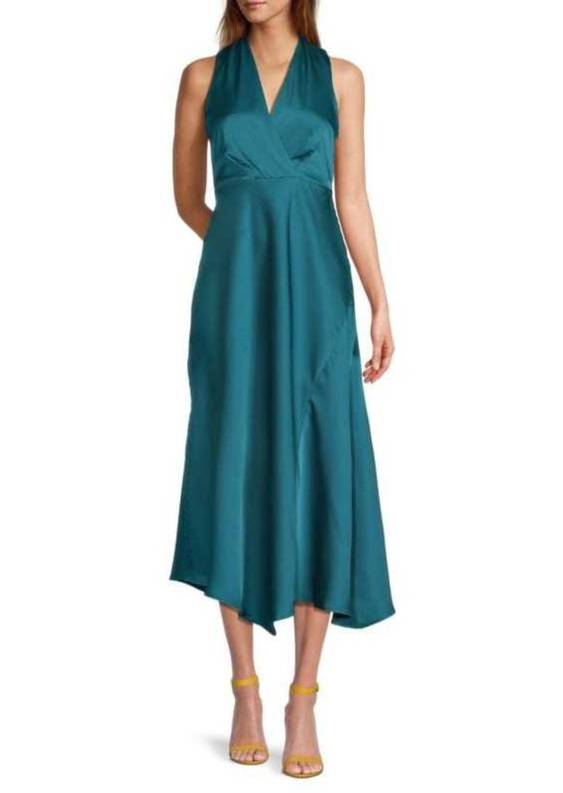 Sam Edelman Surplice Satin Midi Dress