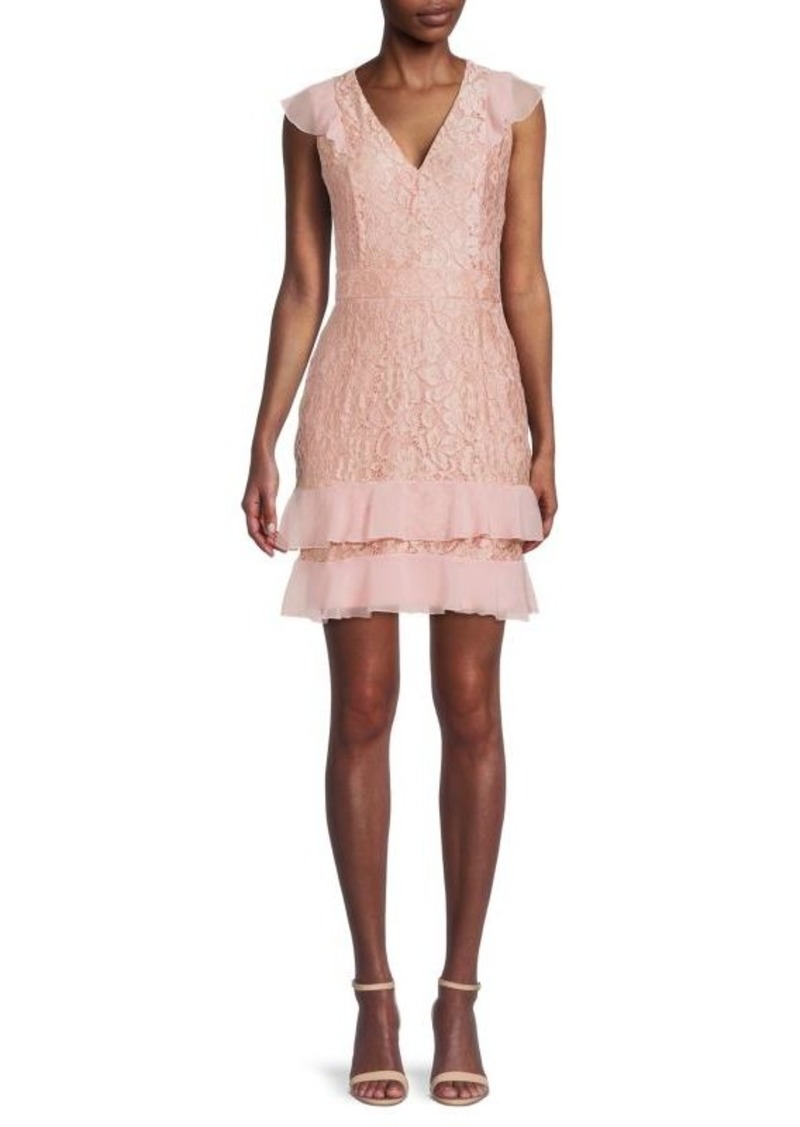 Sam Edelman Tiered Lace Mini Dress