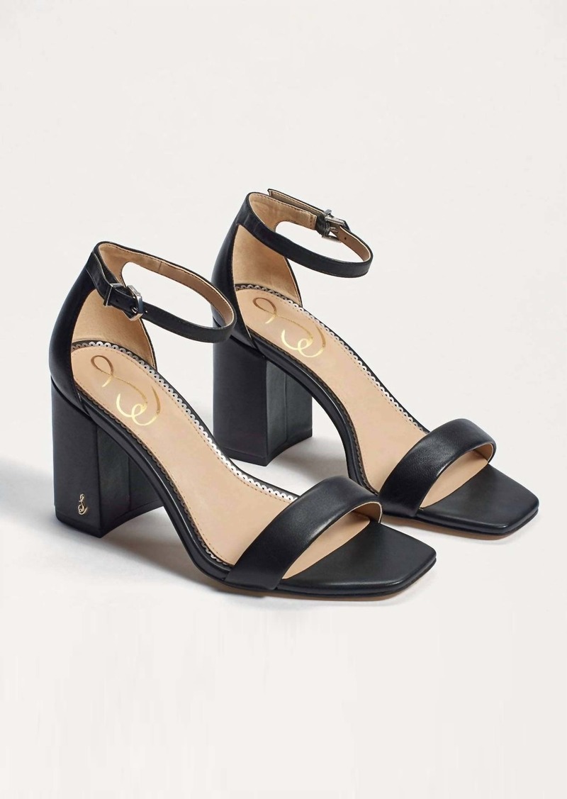 Sam Edelman Women's Danielle Block Heels Sandal In Black Leather