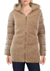 Sam Edelman Womens Faux Fur Cold Weather Anorak Jacket