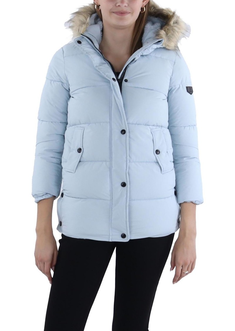 Sam Edelman Womens Quilted Cold Weather Puffer Jacket