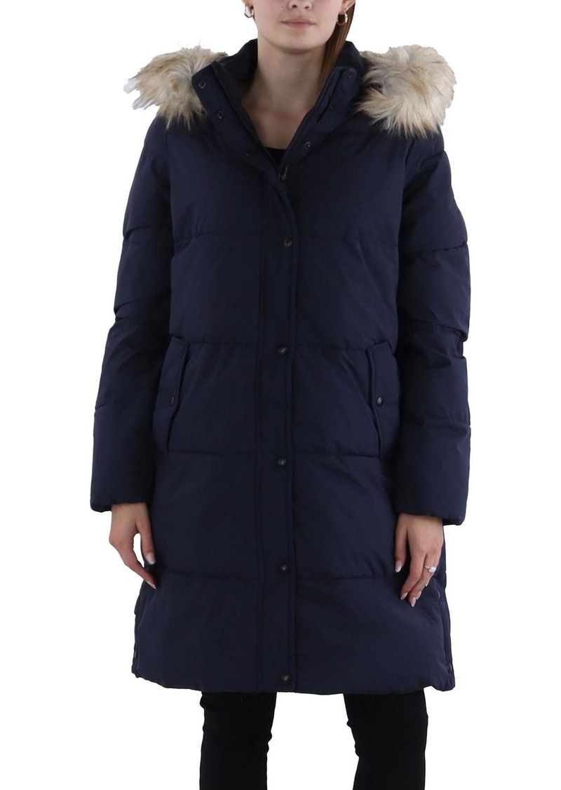 Sam Edelman Womens Quilted Hooded Parka Coat