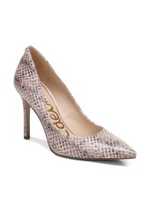 Sam Edelman Hazel Pointed Toe Pump in Pale Pink Leather at Nordstrom