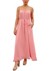 Sam Edelman Womens Solid Chiffon Maxi Dress