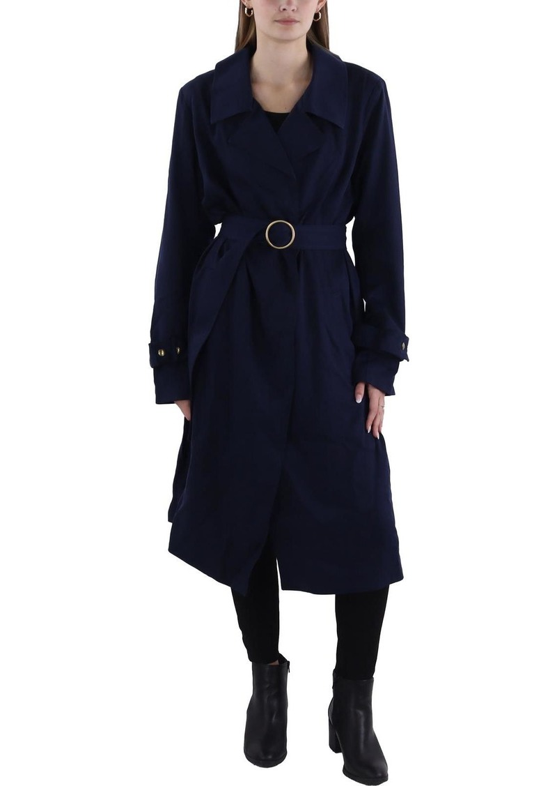 Sam Edelman Womens Tencel Long Trench Coat