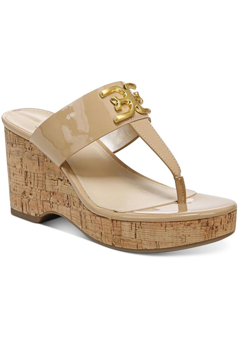 Sam Edelman Yardlie Womens Patent Cork Wedge Sandals