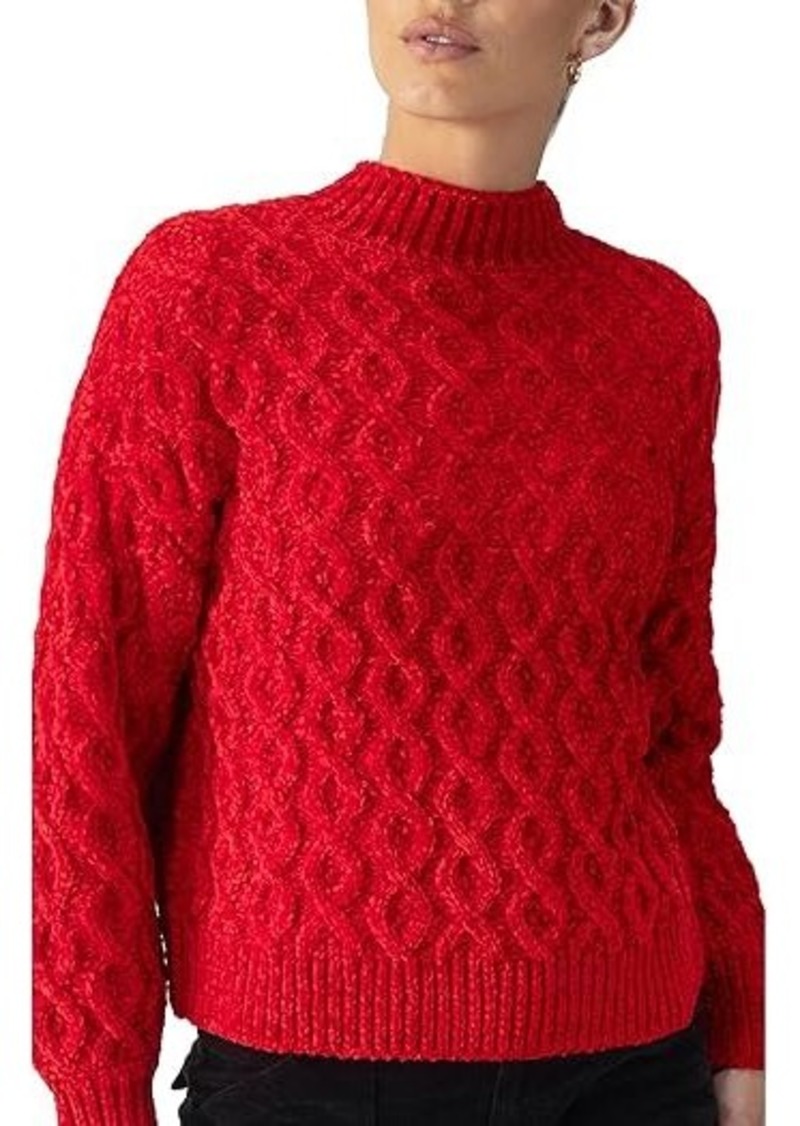 Sanctuary Cable Mock Neck Sweater