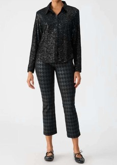 Sanctuary Carnaby Kick Crop Leggings In Exploded Houndstooth