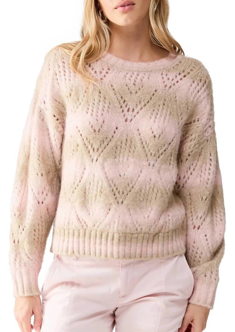 Sanctuary Clothing Pointelle Sweater In Pink Moonlight Multi