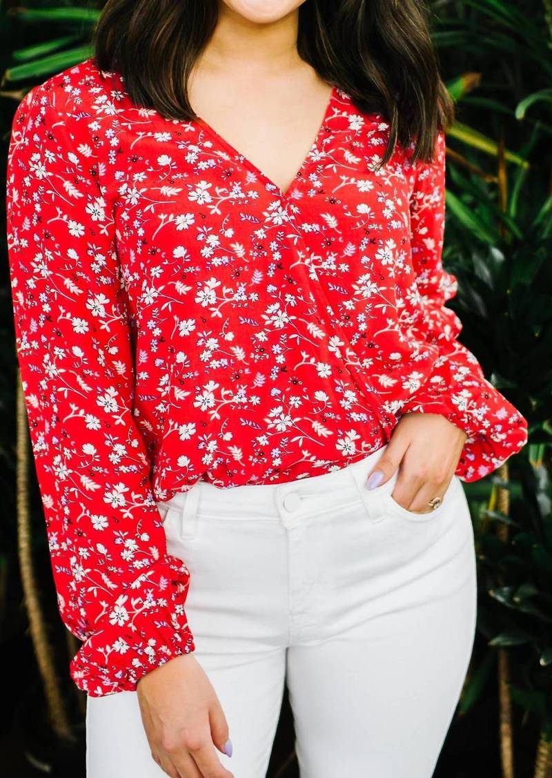 Sanctuary Cori Floral Blouse In Red