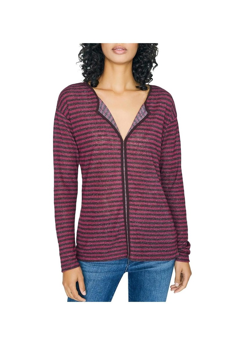 Sanctuary Elina Womens Striped V Neck Casual Top