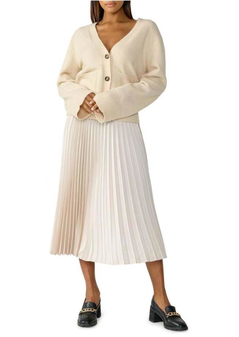 Sanctuary Everyday Pleated Skirt In Toasted Marshmellow
