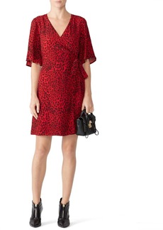 Sanctuary Girl On Fire Faux Wrap Dress In Red