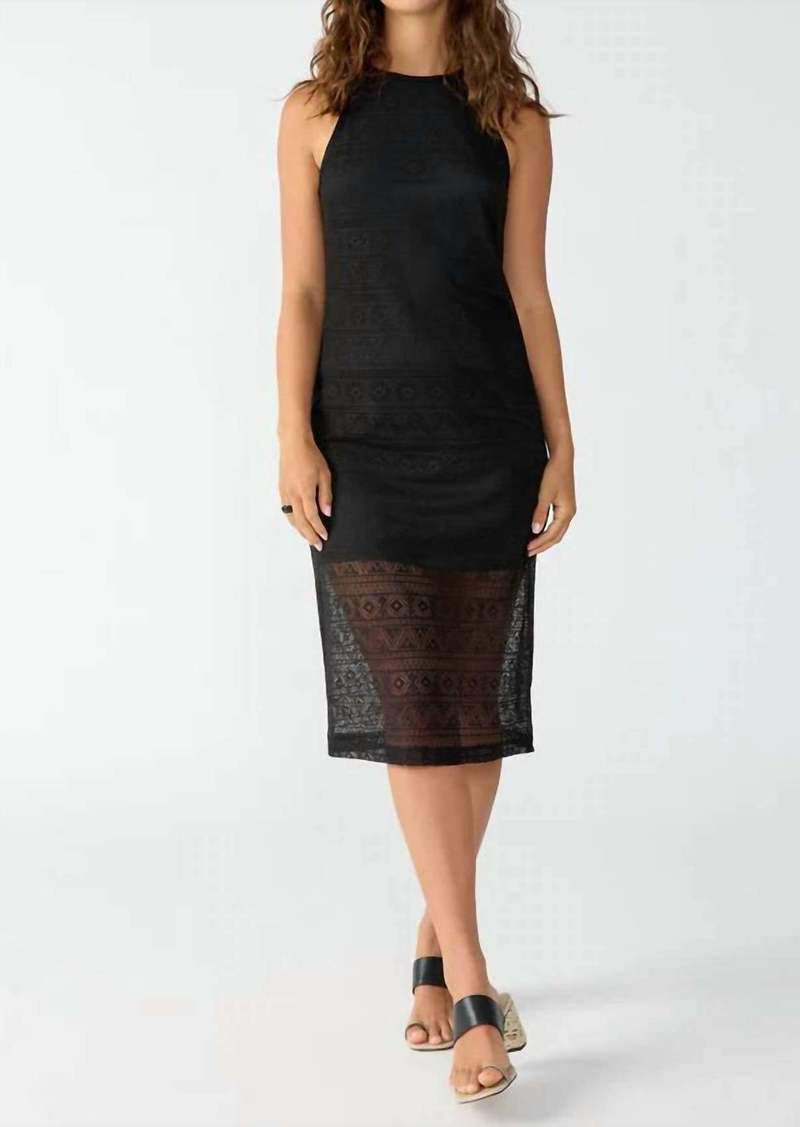 Sanctuary Halter Crochet Dress In Black