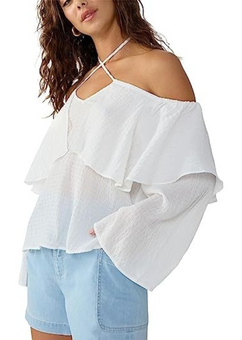 Sanctuary Halter Ruffle Blouse