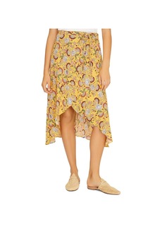 Sanctuary Jamie Womens Floral Hi-Low Midi Skirt