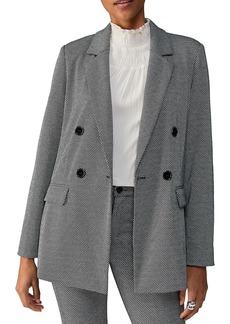 Sanctuary Keaton Womens Printed Notch Collar Double-Breasted Blazer