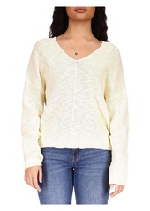 Sanctuary Keep It Chill Womens Knit V-Neck Pullover Sweater