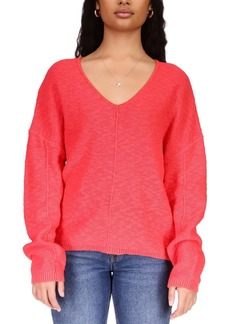 Sanctuary Keep It Chill Womens Knit V-Neck Pullover Sweater