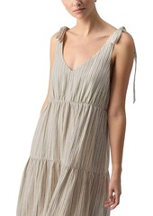 Sanctuary Move Striped Maxi Dress In Beige