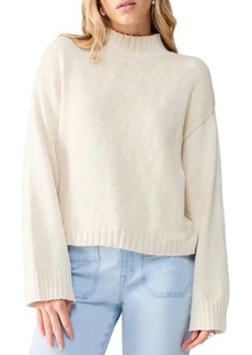 Sanctuary Off Duty Mock Neck Sweater In White Sand