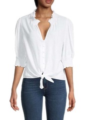 Sanctuary Only You Striped Tie-Front Blouse