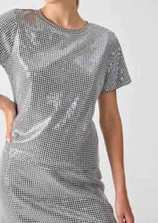 Sanctuary Perfect Sequin Tee In Micro Houndstooth