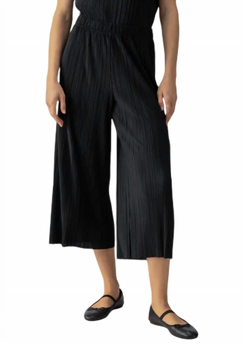 Sanctuary Plisse Culotte In Black