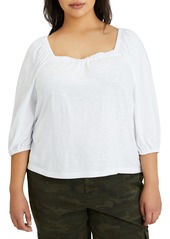 Sanctuary Cassia Square Neck T-Shirt in White at Nordstrom