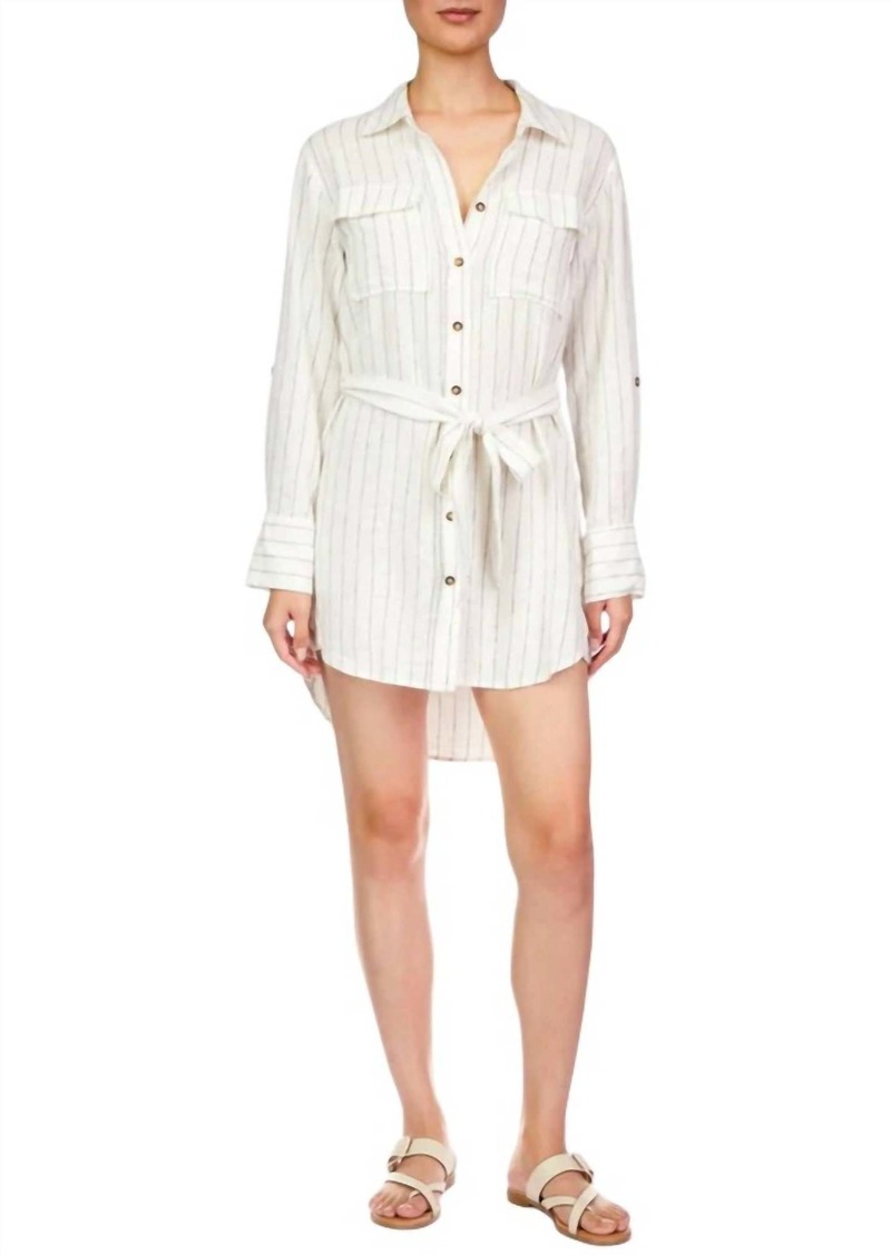 Sanctuary Pocket Shirt Dress In Biarritz Stripe