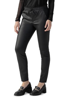 Sanctuary Pull On Hayden Womens High Rise Coated Straight Leg Pants