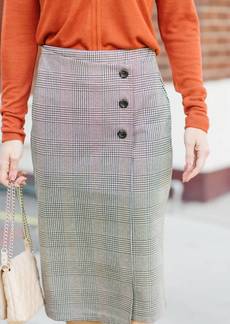 Sanctuary Reality Check Pencil Skirt In Earthstone Check