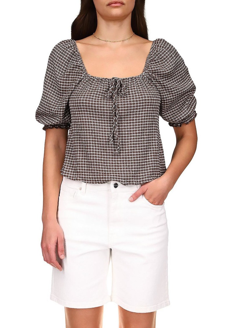 Sanctuary Remember Me Womens Square Neck Cropped Blouse