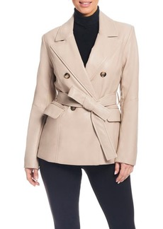 Sanctuary Belted Faux Leather Blazer