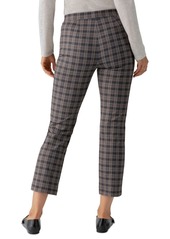 Sanctuary Carnaby Cotton Plaid Kick Crop Pants - Shadow Navy Plaid