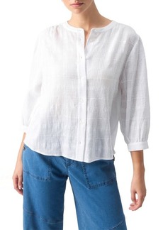 Sanctuary Embroidered Cotton Gauze Buton-Up Shirt