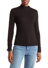 Sanctuary Feel Good Ruched Mock Neck Top