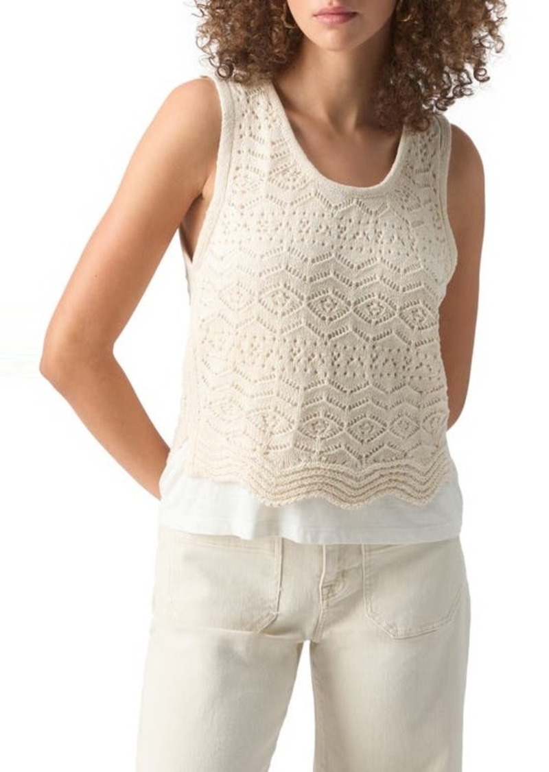 Sanctuary Flow With It Open Stitch Layered Sweater Tank