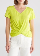 Sanctuary Front Twist T-Shirt in Chartreuse at Nordstrom Rack