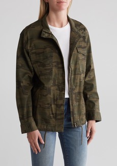Sanctuary Kinship Camo Stretch Cotton Twill Utility Jacket in Mother Nature Camo at Nordstrom Rack