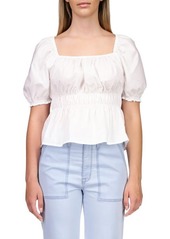 Sanctuary Lace-Up Back Peplum Top