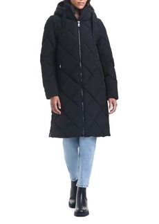 Sanctuary Longline Hooded Puffer Coat with Removable Sleeves