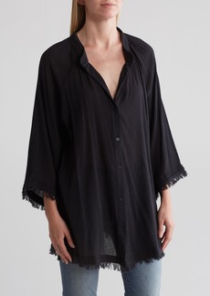 Sanctuary Lounge Cotton Cover-Up Top in Black at Nordstrom Rack