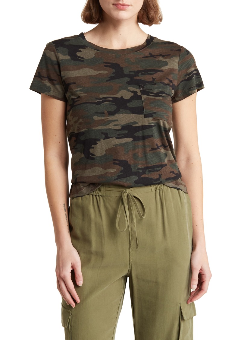 Sanctuary One Pocket T-Shirt in Mother Nature Camo at Nordstrom Rack