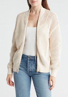 Sanctuary Open Knit Bomber Cardigan in Sand Dune at Nordstrom Rack