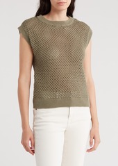 Sanctuary Open Stitch Short Sleeve Sweater in Sand Dune at Nordstrom Rack