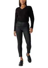 Sanctuary Runway Houndstooth Printed Leggings - Coated Plaid