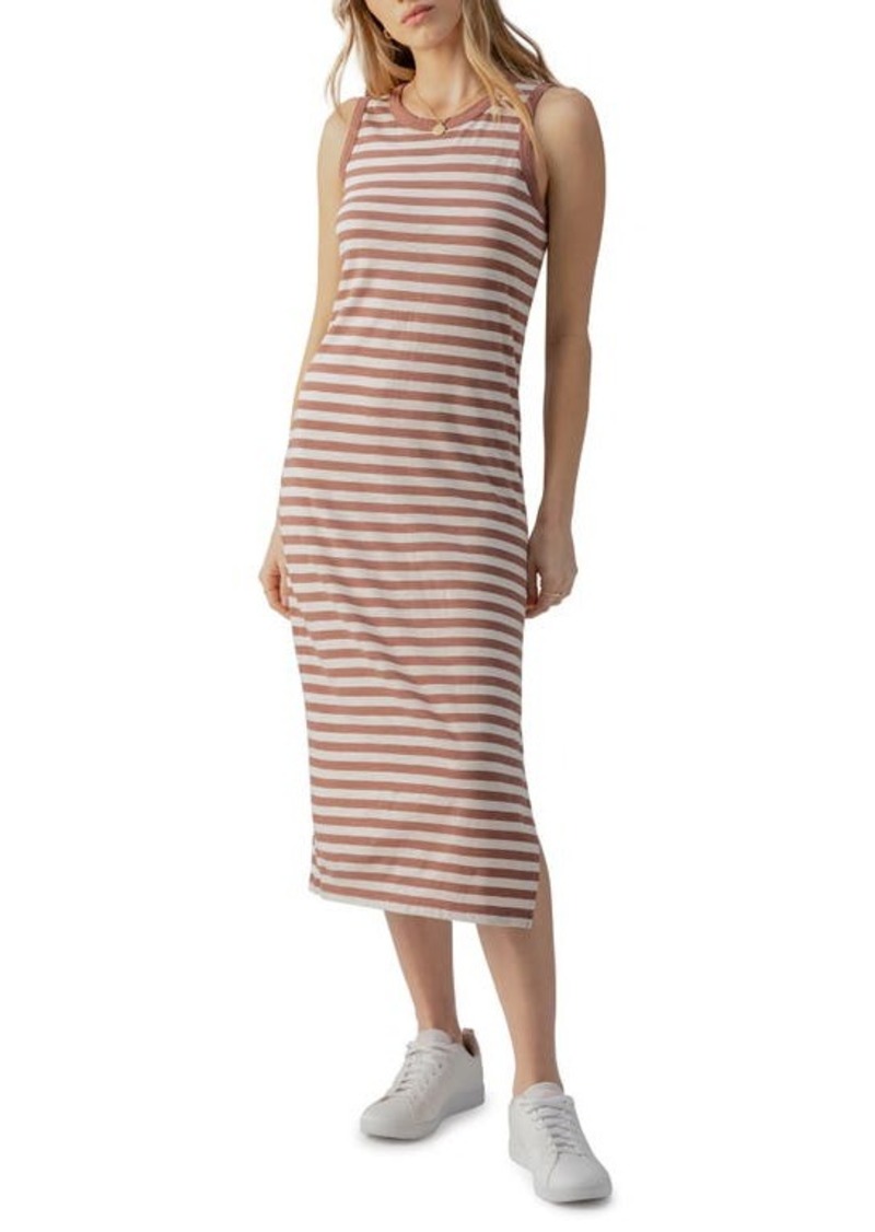 Sanctuary Stripe Sleeveless Tiered Organic Cotton Blend Maxi Dress