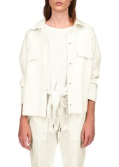 Sanctuary Tori Faux Suede Shacket in Off White at Nordstrom