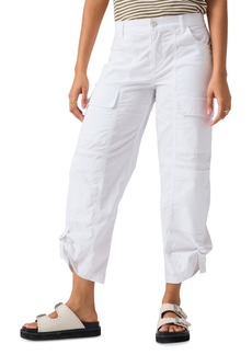 Sanctuary Women's Cali Solid Roll-Tab-Cuffs Cargo Pants - White